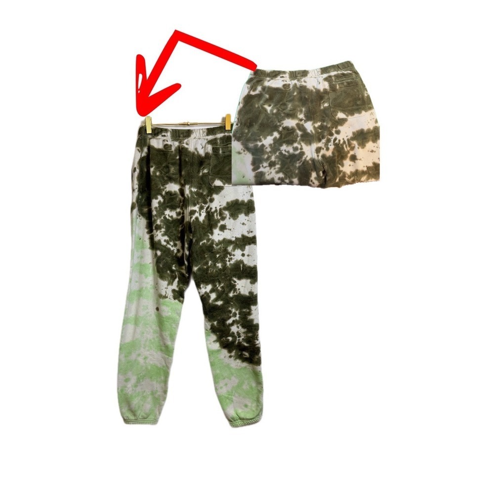 Champion Women's Unity Dye Classic Fleece Joggers in a green tie-dye pattern. - Picture 7 of 8